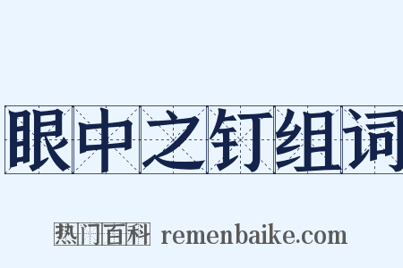 眼中之钉组词是什么意思的图片